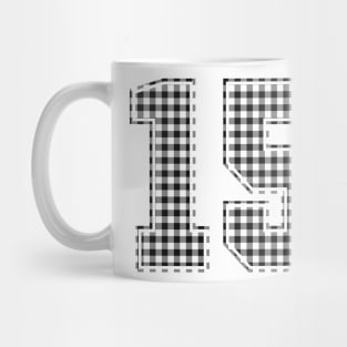 Plaid Number - 15 - Dark Mug